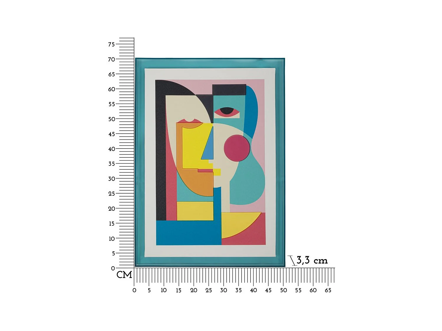 Impression sur Toile avec Cadre Psychédélique 4, Multicouleur, 50x3,3x70 cm, Epikasa