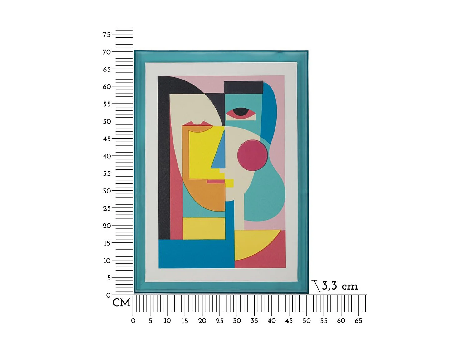 Wydruk na Płótnie z Ramą Psychodeliczny 4, Wielokolorowy, 50x3,3x70 cm, Seven Design