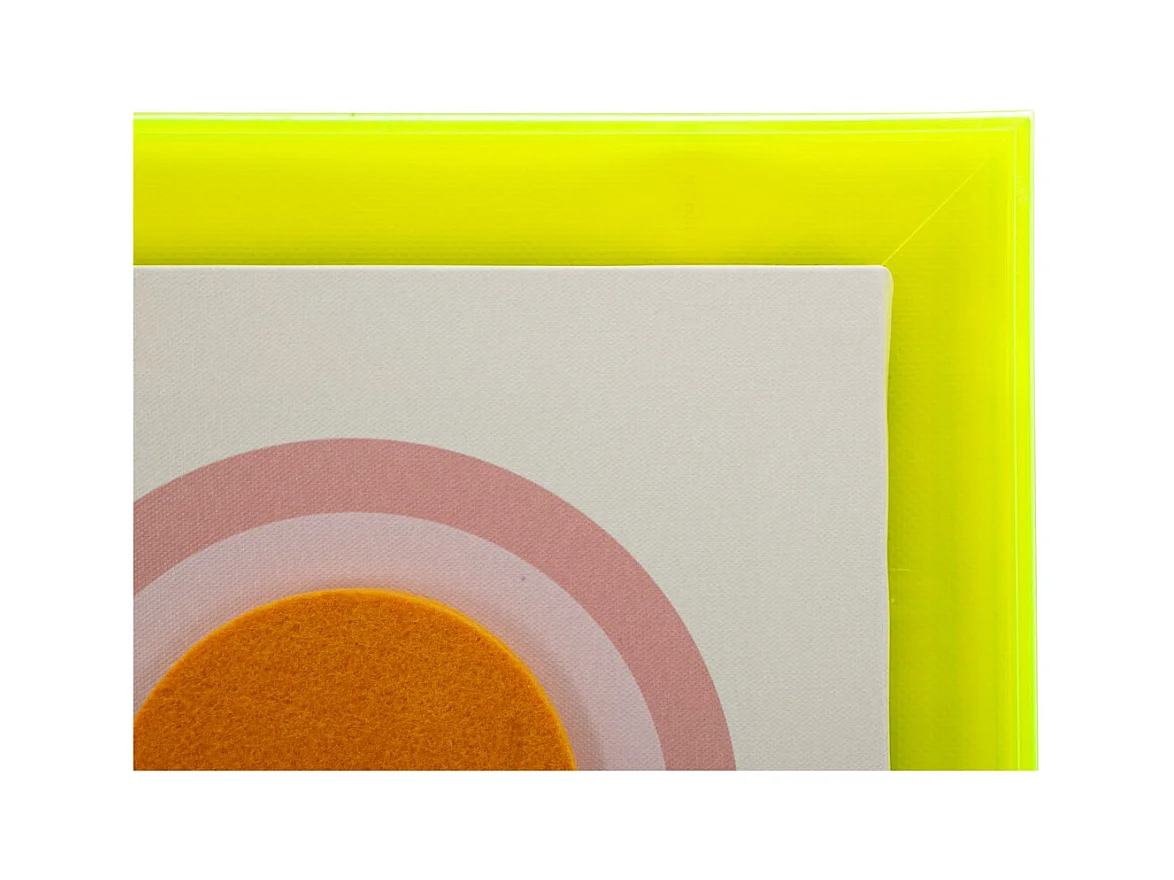 Afdrukken op Canvas met Lijst Psychedelisch 7, Veelkleurig, 50x3,3x70 cm, Seven Design