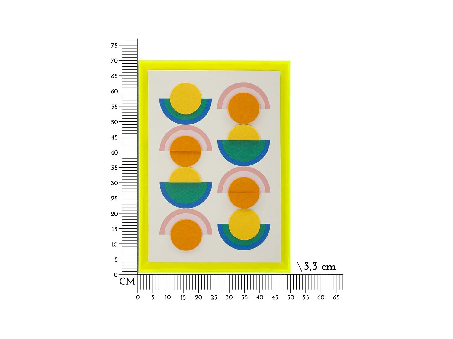 Afdrukken op Canvas met Lijst Psychedelisch 7, Veelkleurig, 50x3,3x70 cm, Seven Design