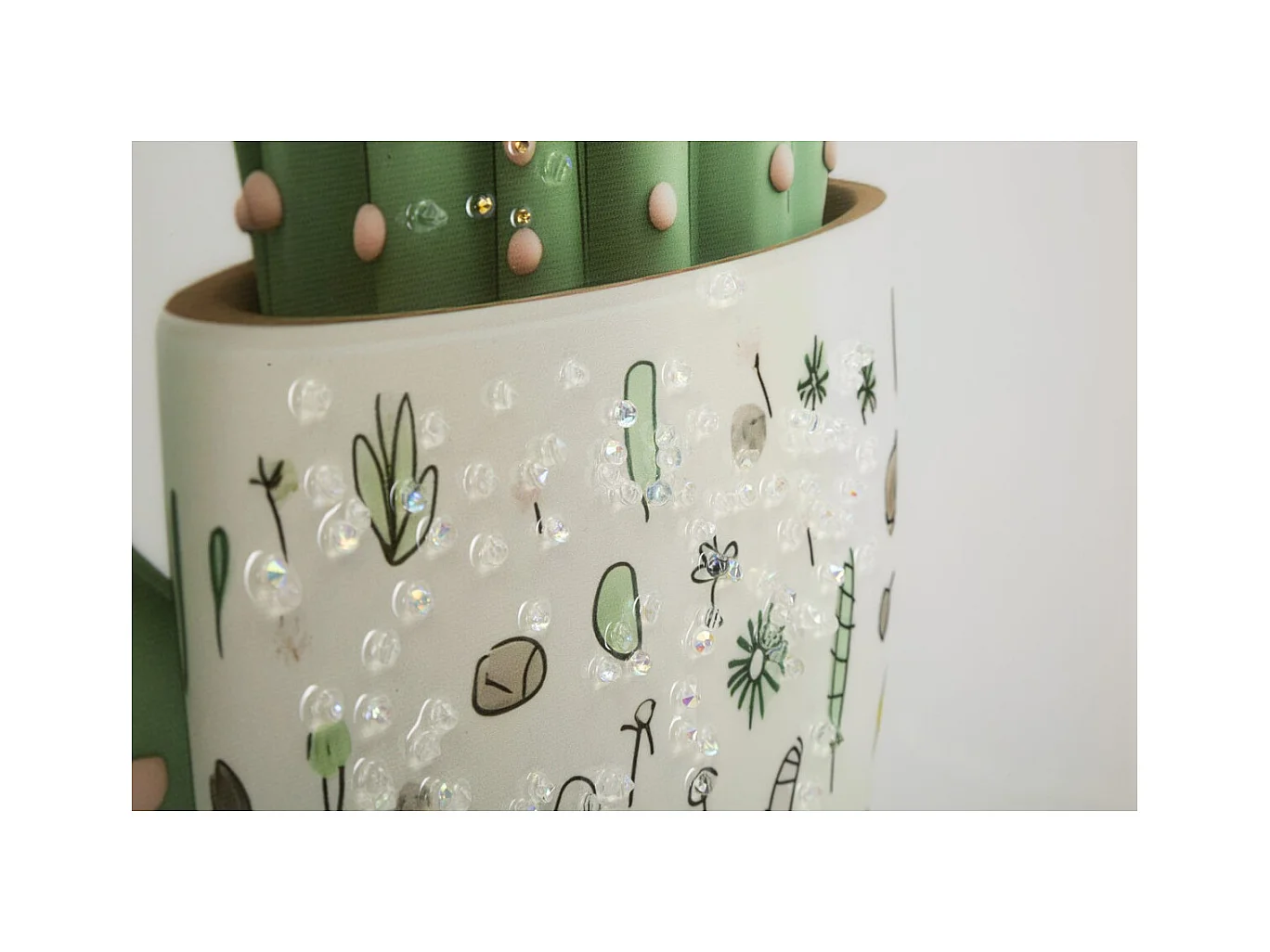 Impression sur Toile avec Cadre Cactus 3, Multicouleur, 40x2,8x40 cm, Seven Design