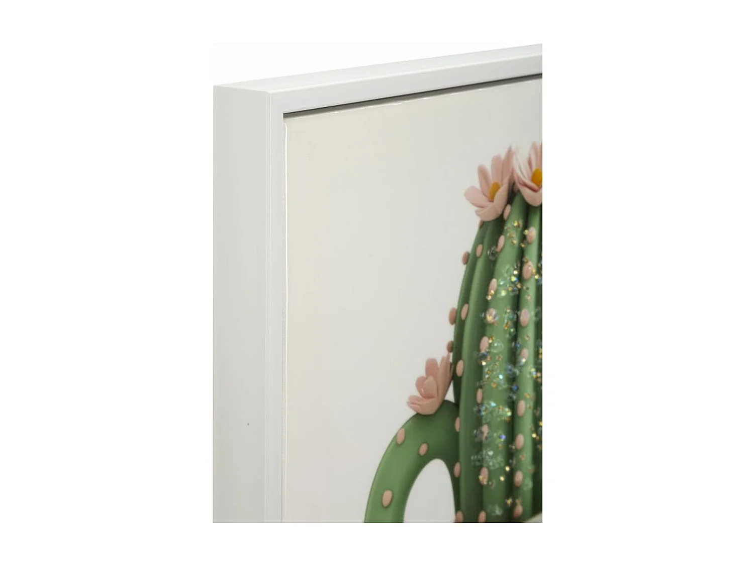 Impression sur Toile avec Cadre Cactus 3, Multicouleur, 40x2,8x40 cm, Seven Design