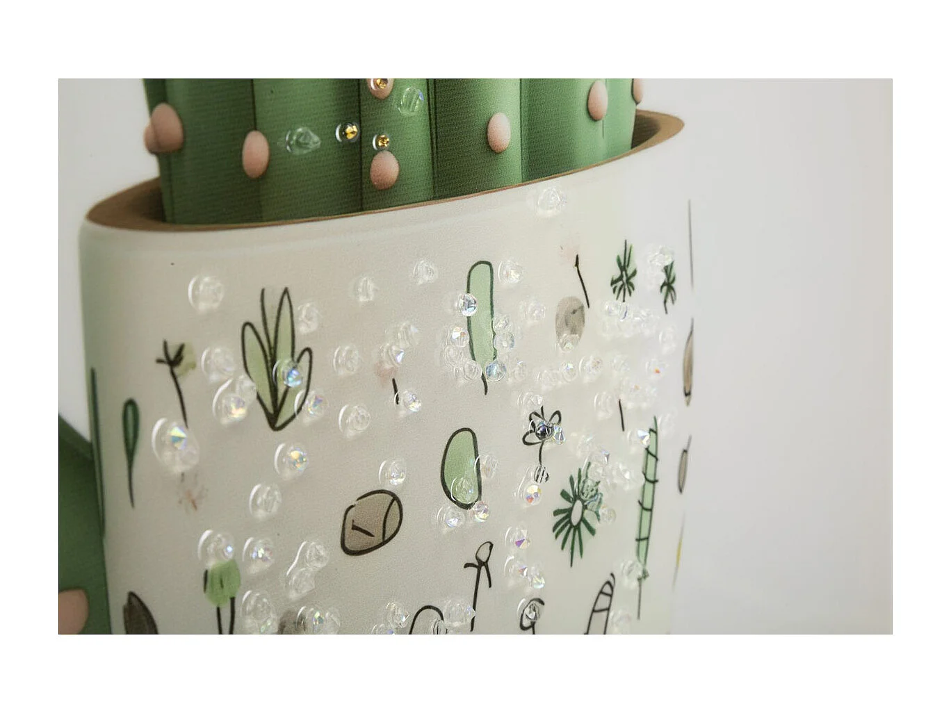 Impression sur Toile avec Cadre Cactus 3, Multicouleur, 40x2,8x40 cm, Seven Design