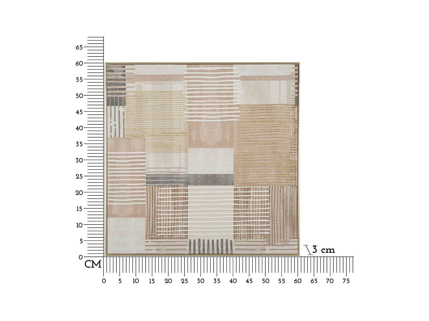 Impression sur Toile avec Cadre MF787, Multicouleur, 60x3x60 cm, Seven Design