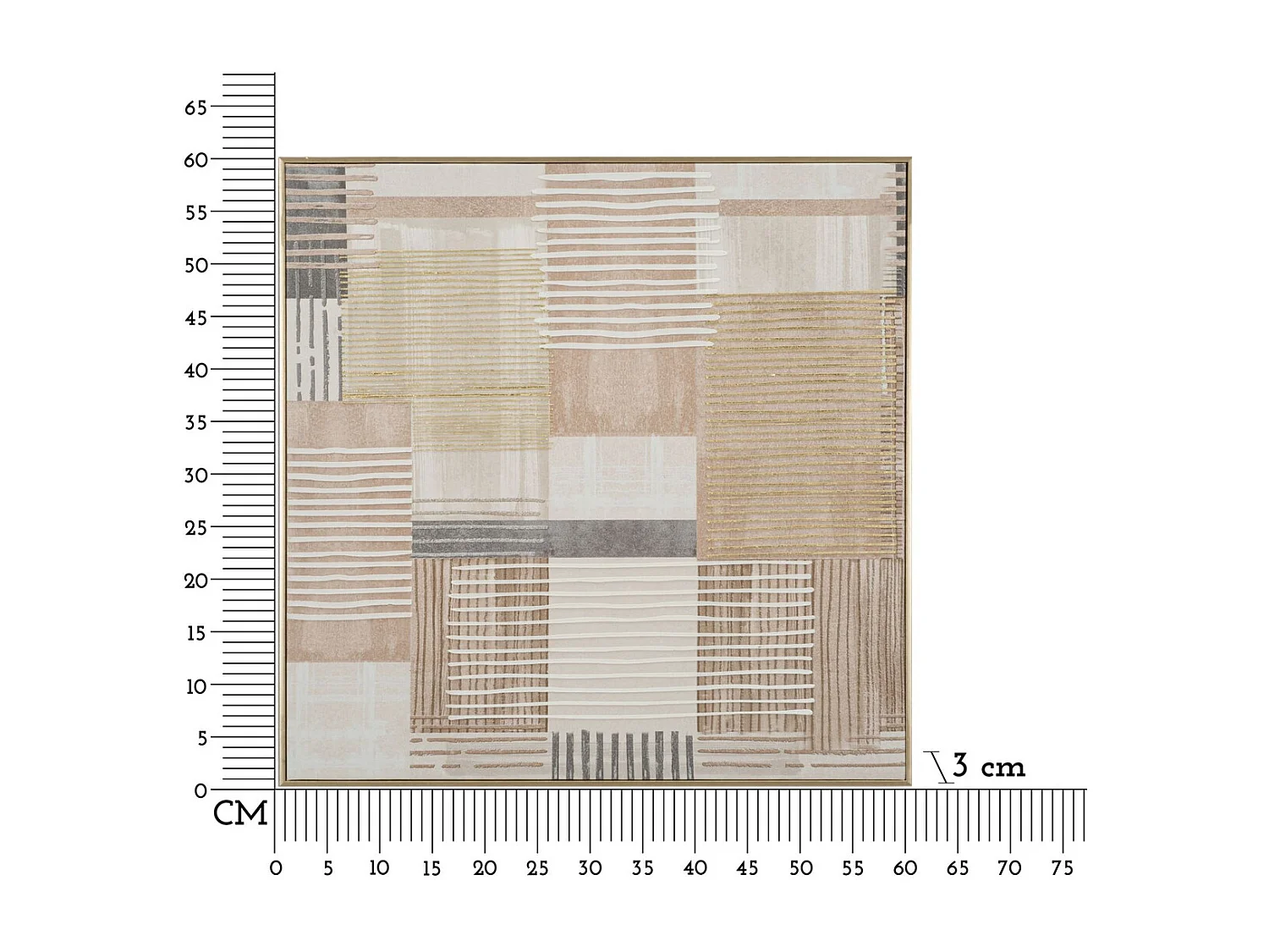 Impression sur Toile avec Cadre MF787, Multicouleur, 60x3x60 cm, Seven Design