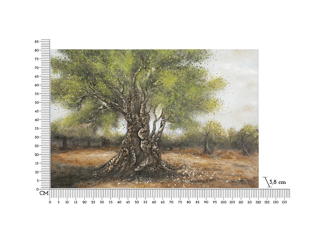 Impression sur Toile Arbre 2, Multicouleur, 120x3,8x80 cm, Epikasa