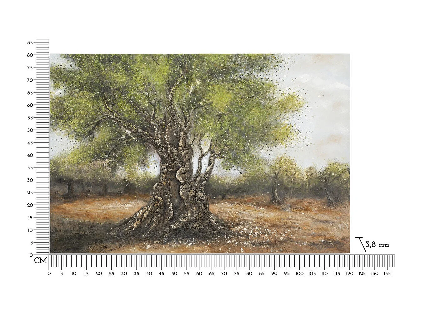 Afdrukken op Canvas Boom 2, Veelkleurig, 120x3,8x80 cm, Seven Design