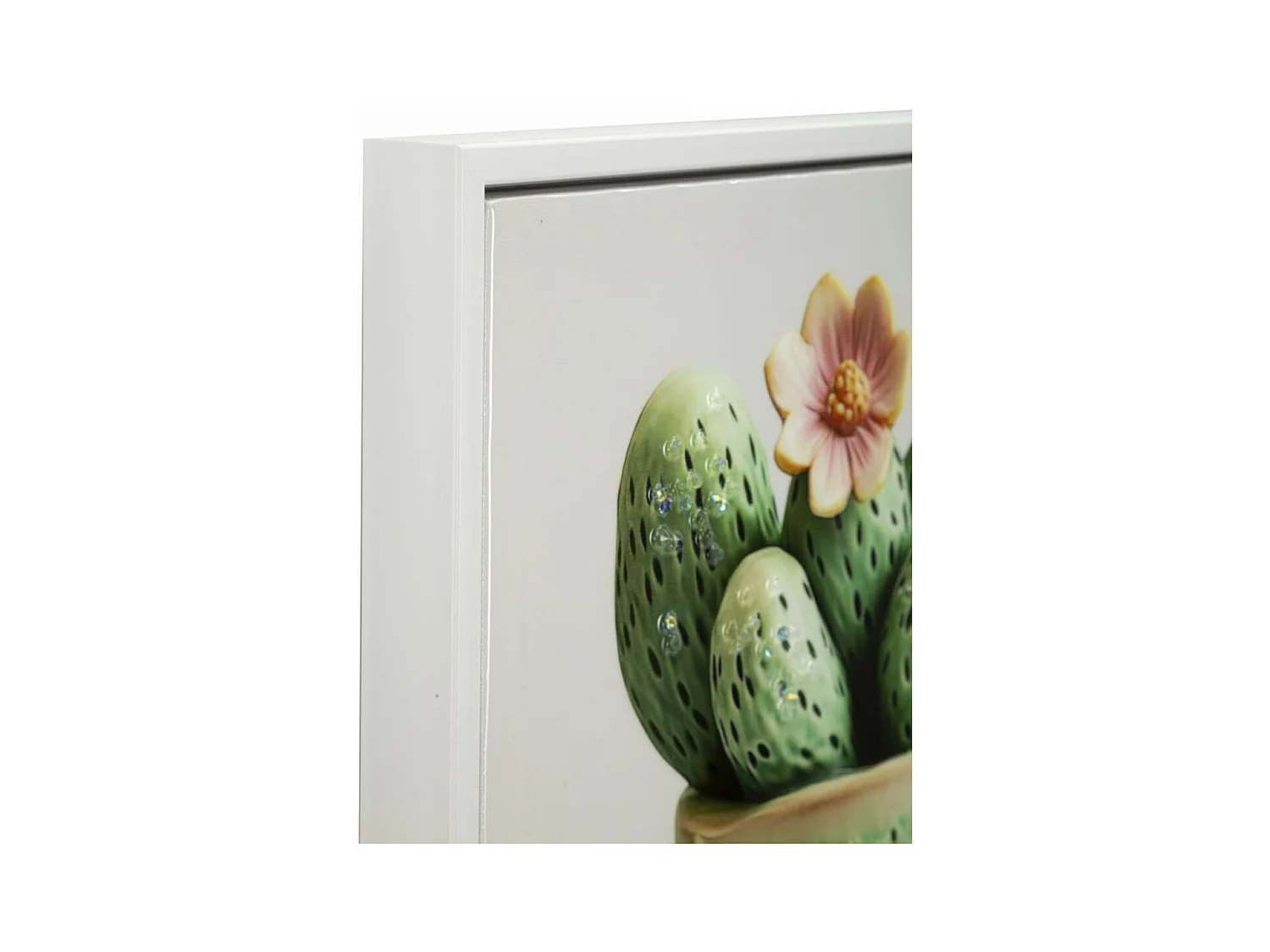 Impression sur Toile avec Cadre Cactus 2, Multicouleur, 40x2,8x40 cm, Seven Design