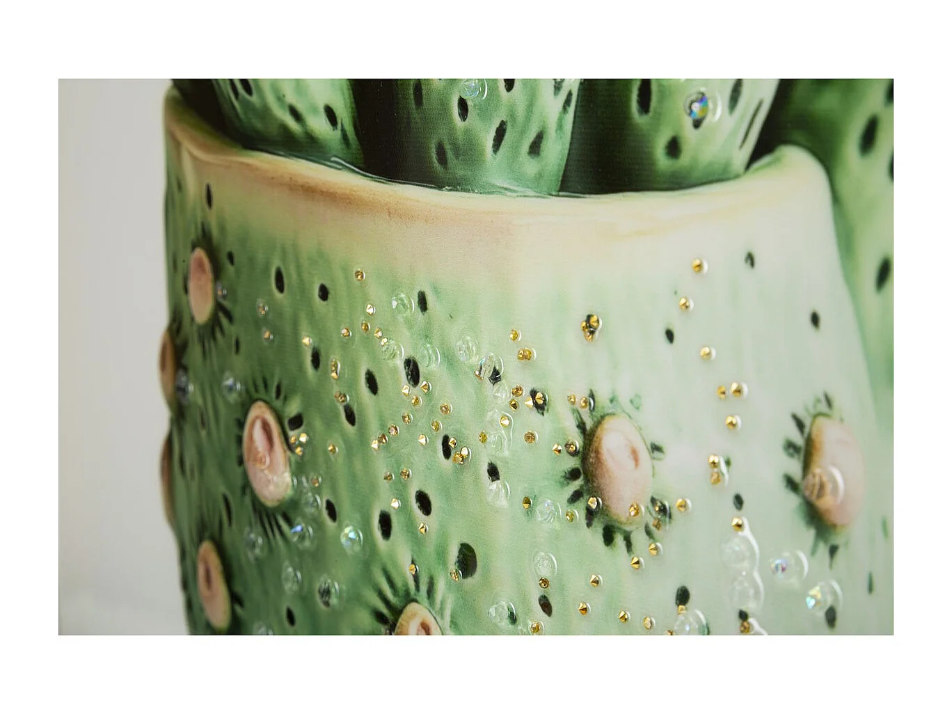 Afdrukken op Canvas met Lijst Cactus 2, Veelkleurig, 40x2,8x40 cm, Seven Design