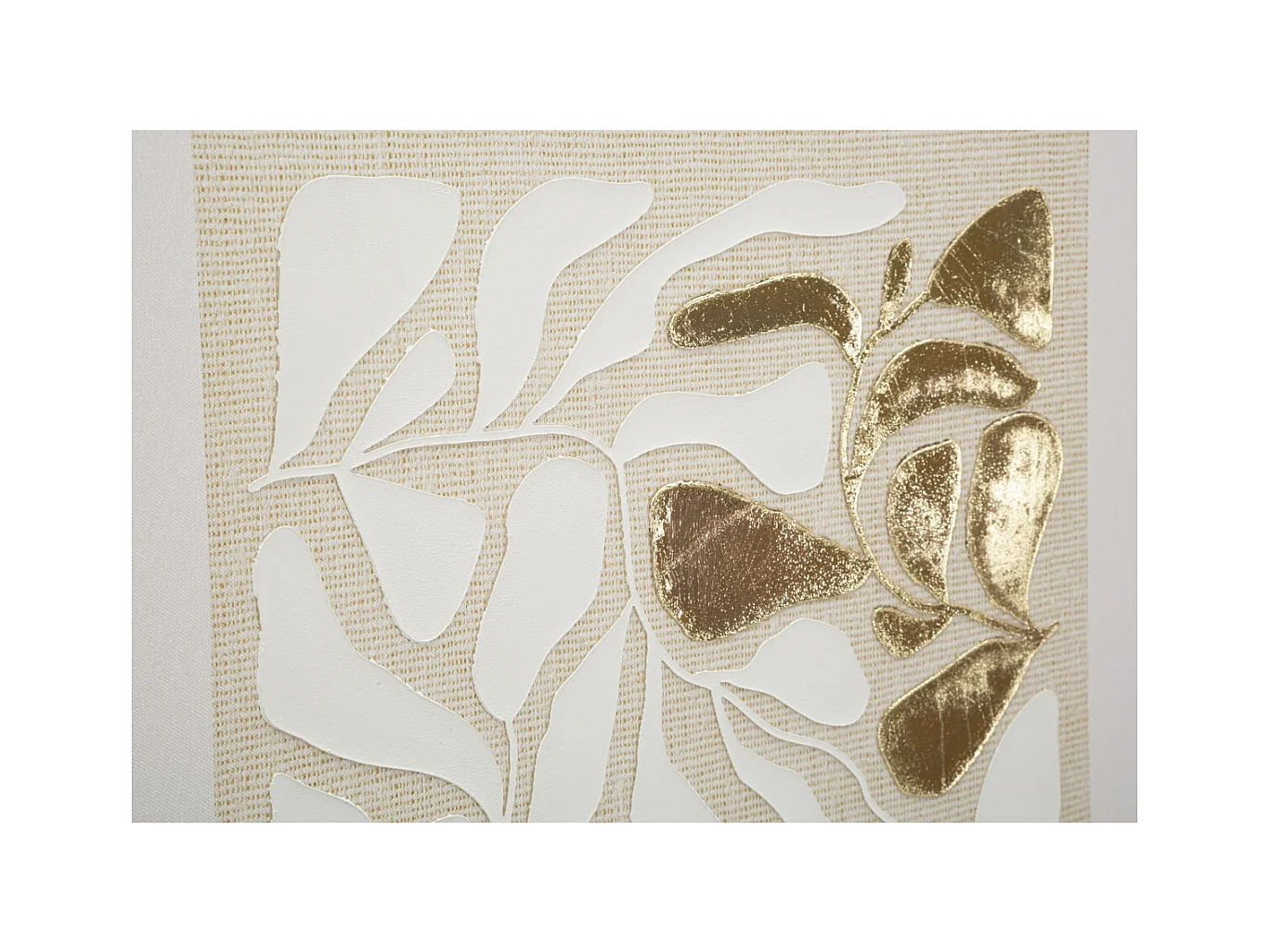 Impression sur Toile avec Cadre Feuilles 1, Multicouleur, 50x3x70 cm, Seven Design