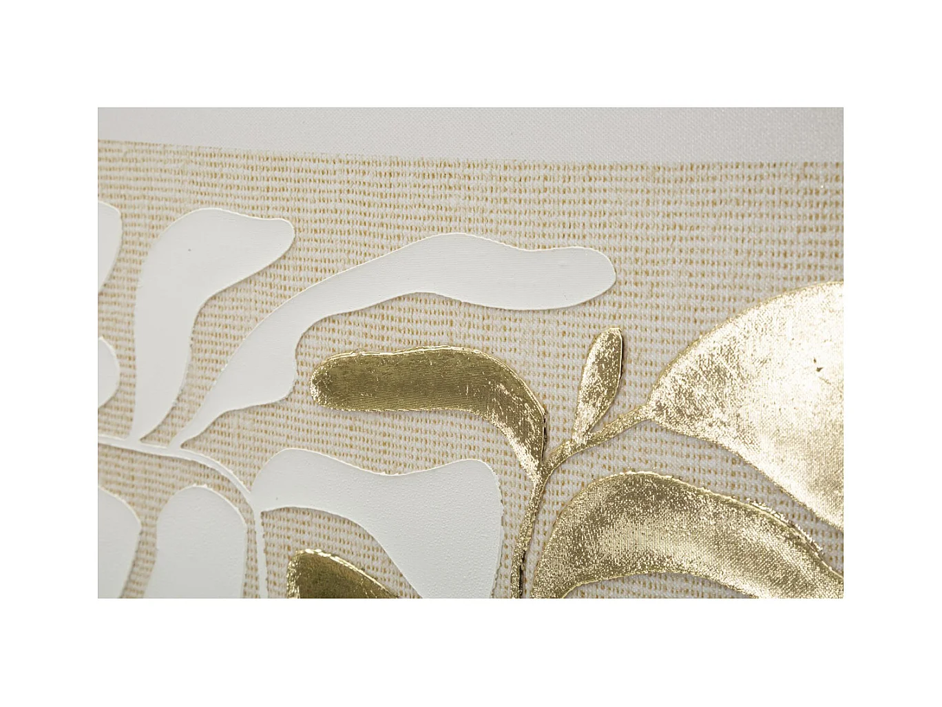 Impression sur Toile avec Cadre Feuilles 1, Multicouleur, 50x3x70 cm, Seven Design