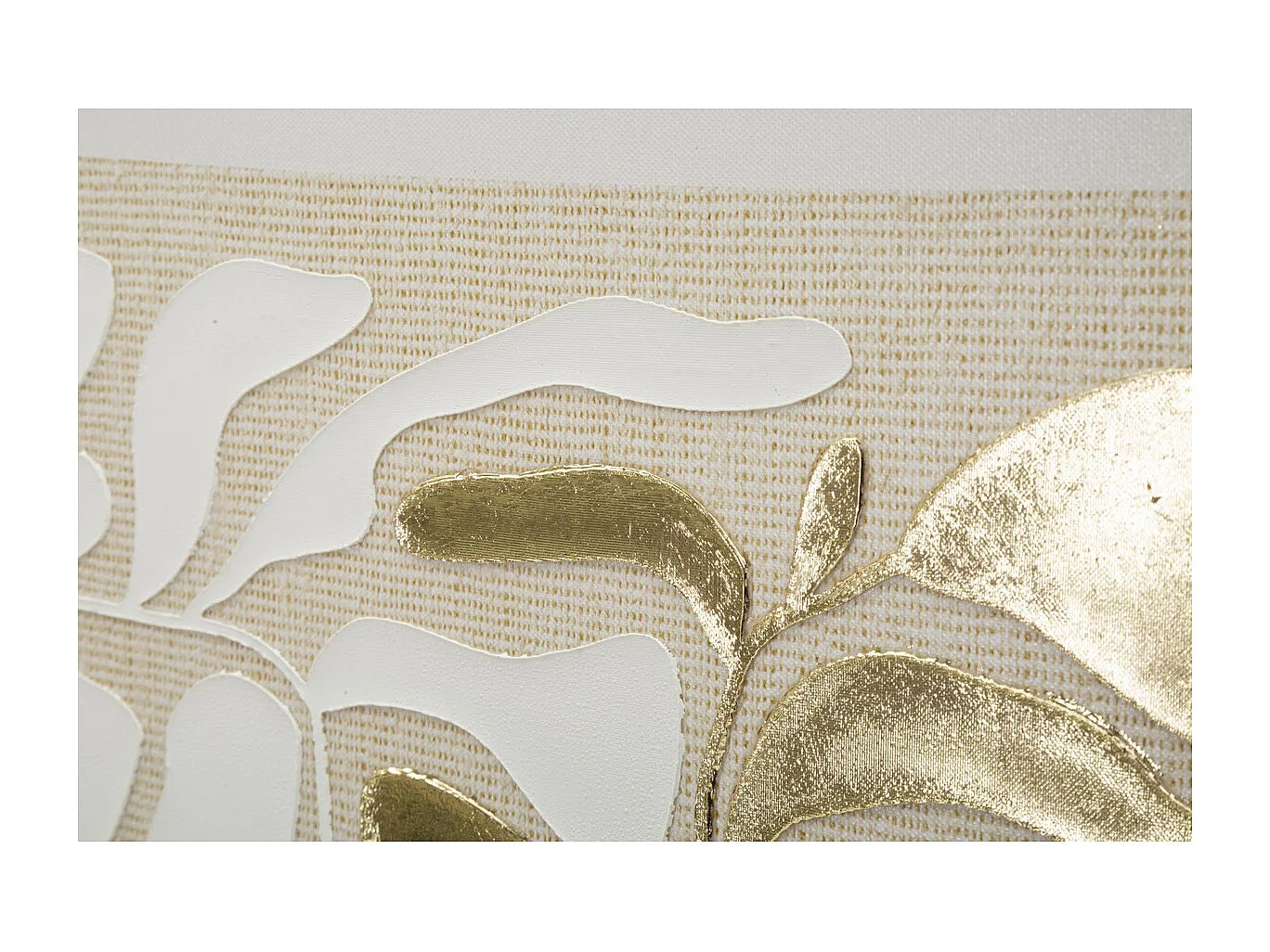 Impression sur Toile avec Cadre Feuilles 1, Multicouleur, 50x3x70 cm, Seven Design