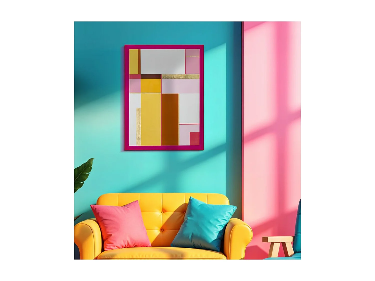 Wydruk na Płótnie z Ramą Psychodeliczny 1, Wielokolorowy, 60x3,3x80 cm, Seven Design