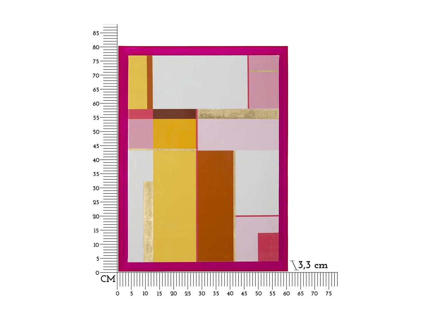 Wydruk na Płótnie z Ramą Psychodeliczny 1, Wielokolorowy, 60x3,3x80 cm, Seven Design