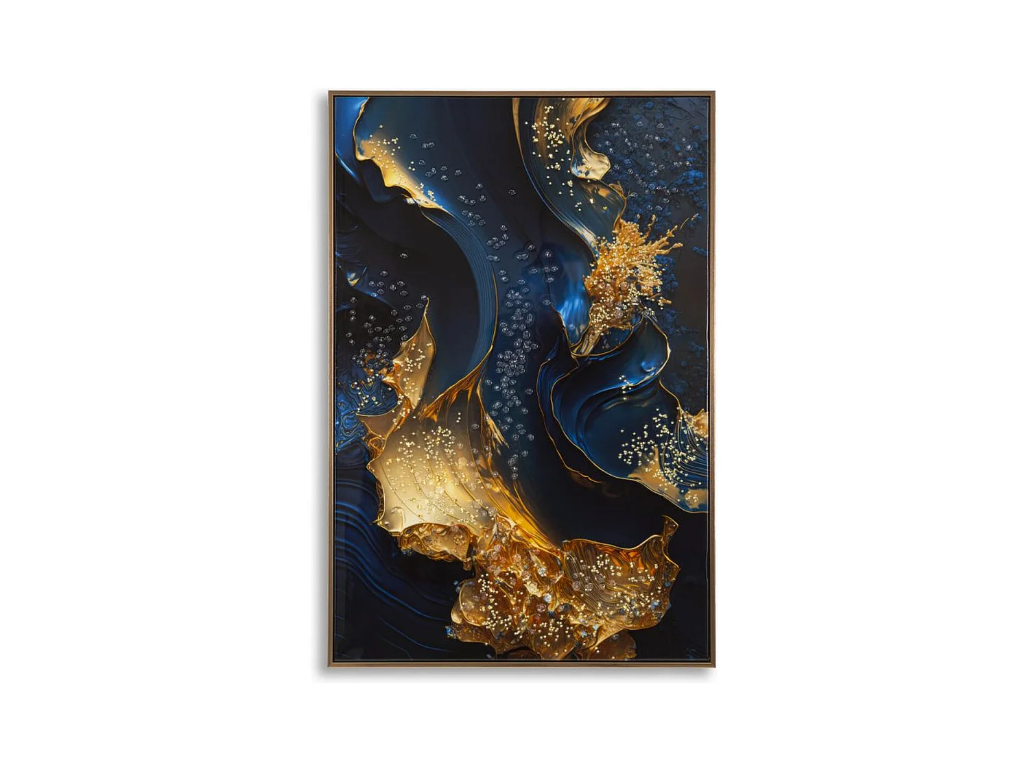 Impression sur Toile avec Cadre Marbre 1, Multicouleur, 60x4x90 cm, Seven Design