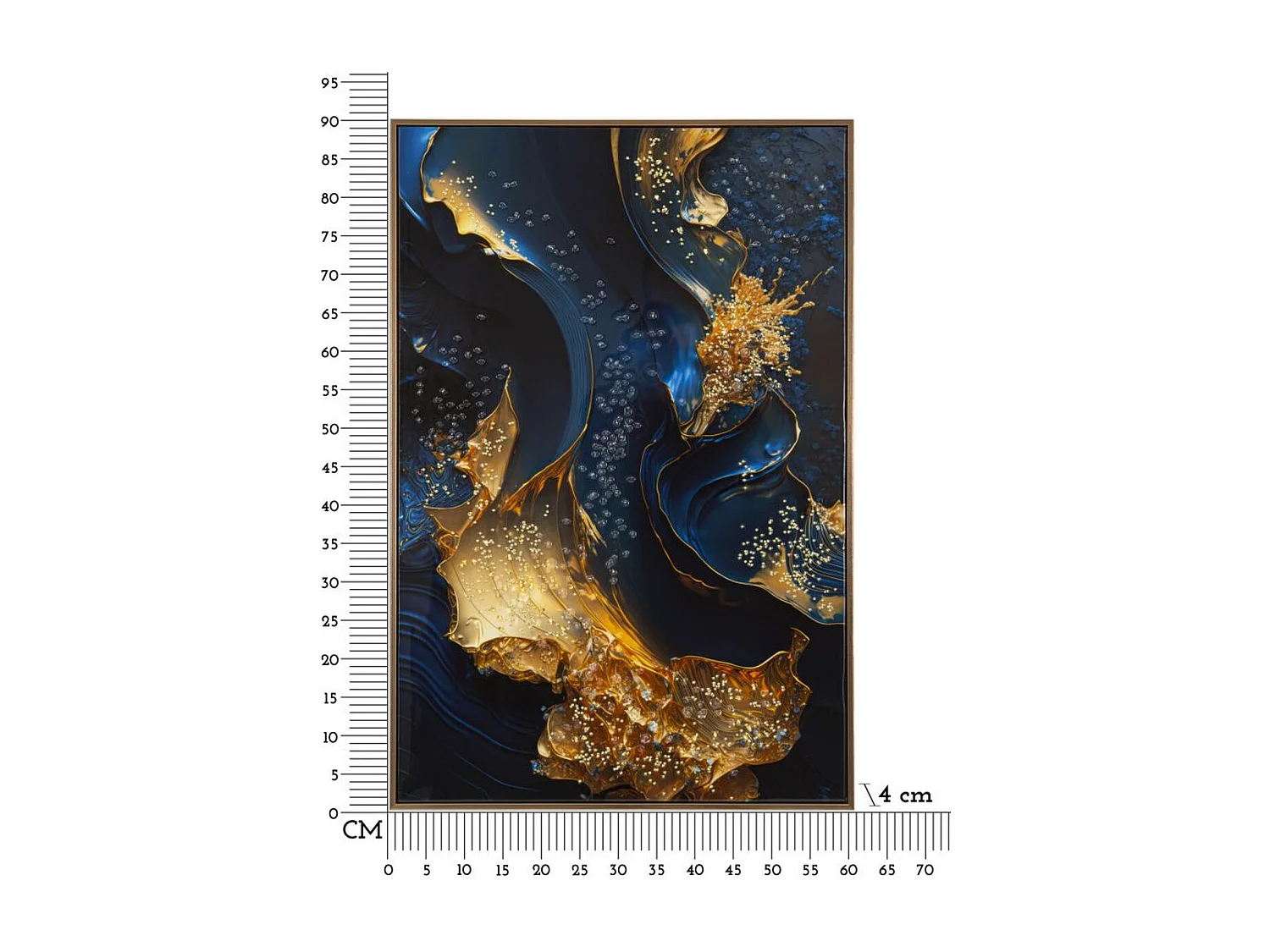 Wydruk na Płótnie z Ramą Marmur 1, Wielokolorowy, 60x4x90 cm, Seven Design