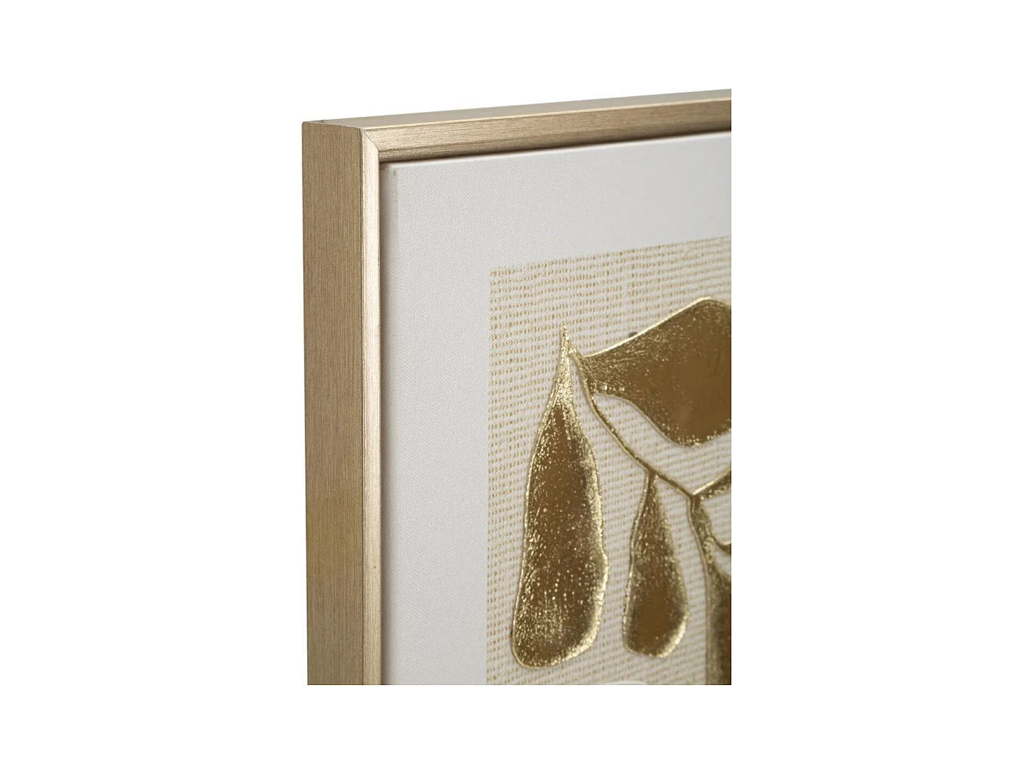 Impression sur Toile avec Cadre Feuilles, Multicouleur, 50x3x70 cm, Seven Design