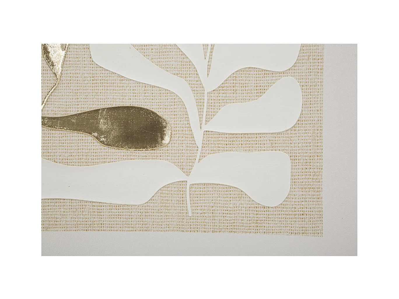 Impression sur Toile avec Cadre Feuilles, Multicouleur, 50x3x70 cm, Seven Design