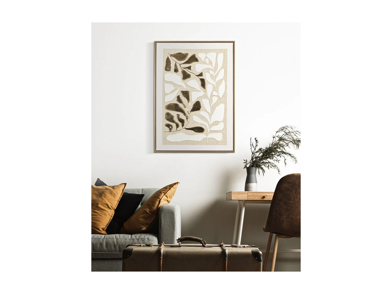 Wydruk na Płótnie z Ramą Liśce, Wielokolorowy, 50x3x70 cm, Seven Design