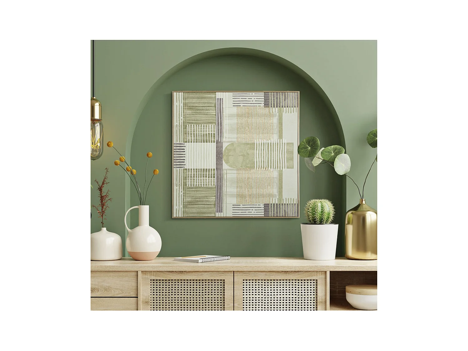 Impression sur Toile avec Cadre MF786, Multicouleur, 60x3x60 cm, Epikasa