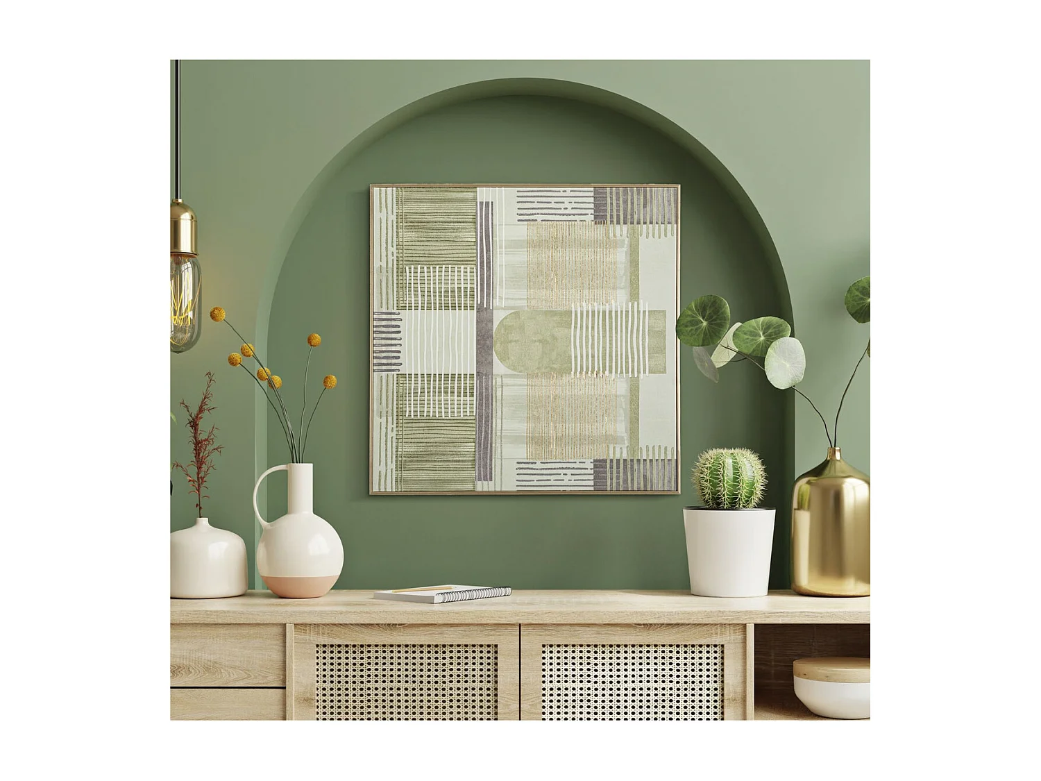 Afdrukken op Canvas met Lijst MF786, Veelkleurig, 60x3x60 cm, Seven Design