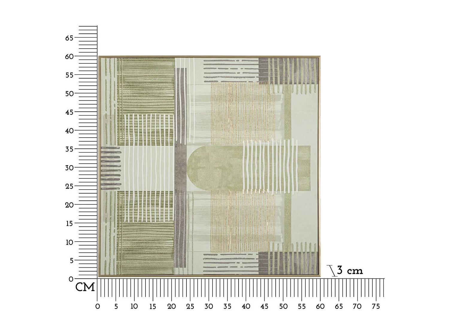 Afdrukken op Canvas met Lijst MF786, Veelkleurig, 60x3x60 cm, Seven Design