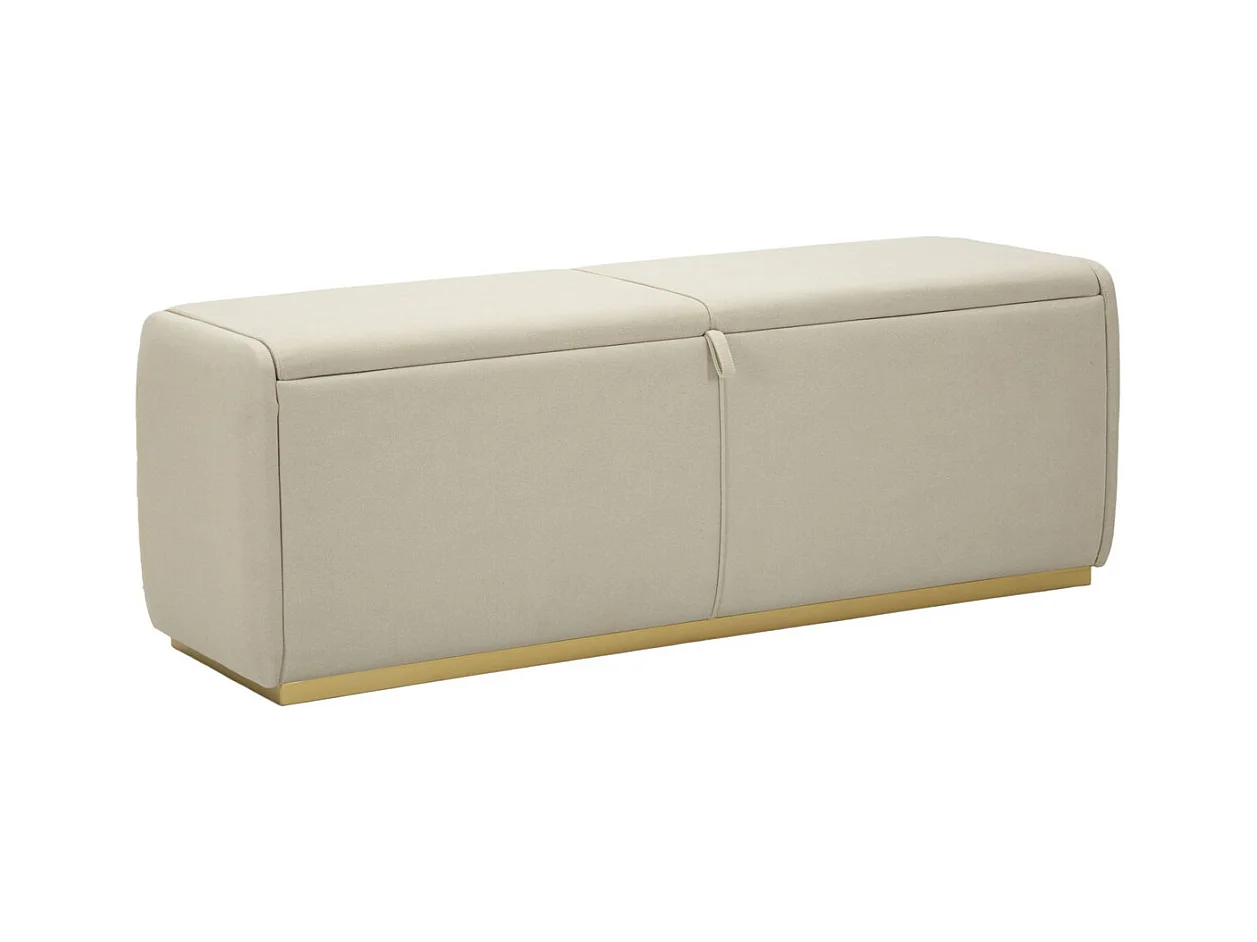 Panca con Portaoggetti MF766, Beige, 130x45x45 cm, Epikasa