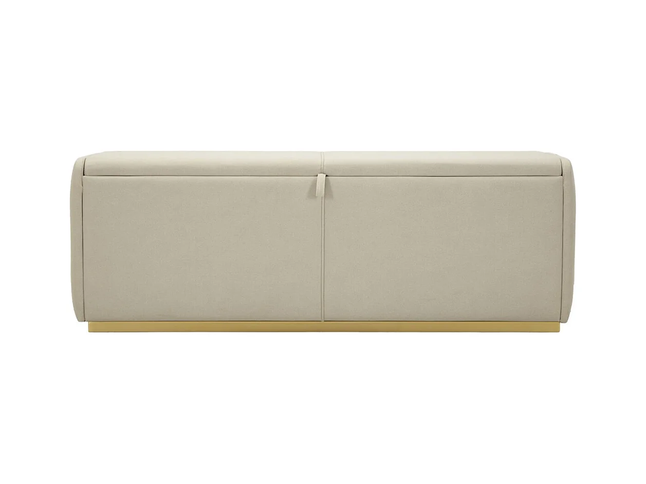 Panca con Portaoggetti MF766, Beige, 130x45x45 cm, Epikasa