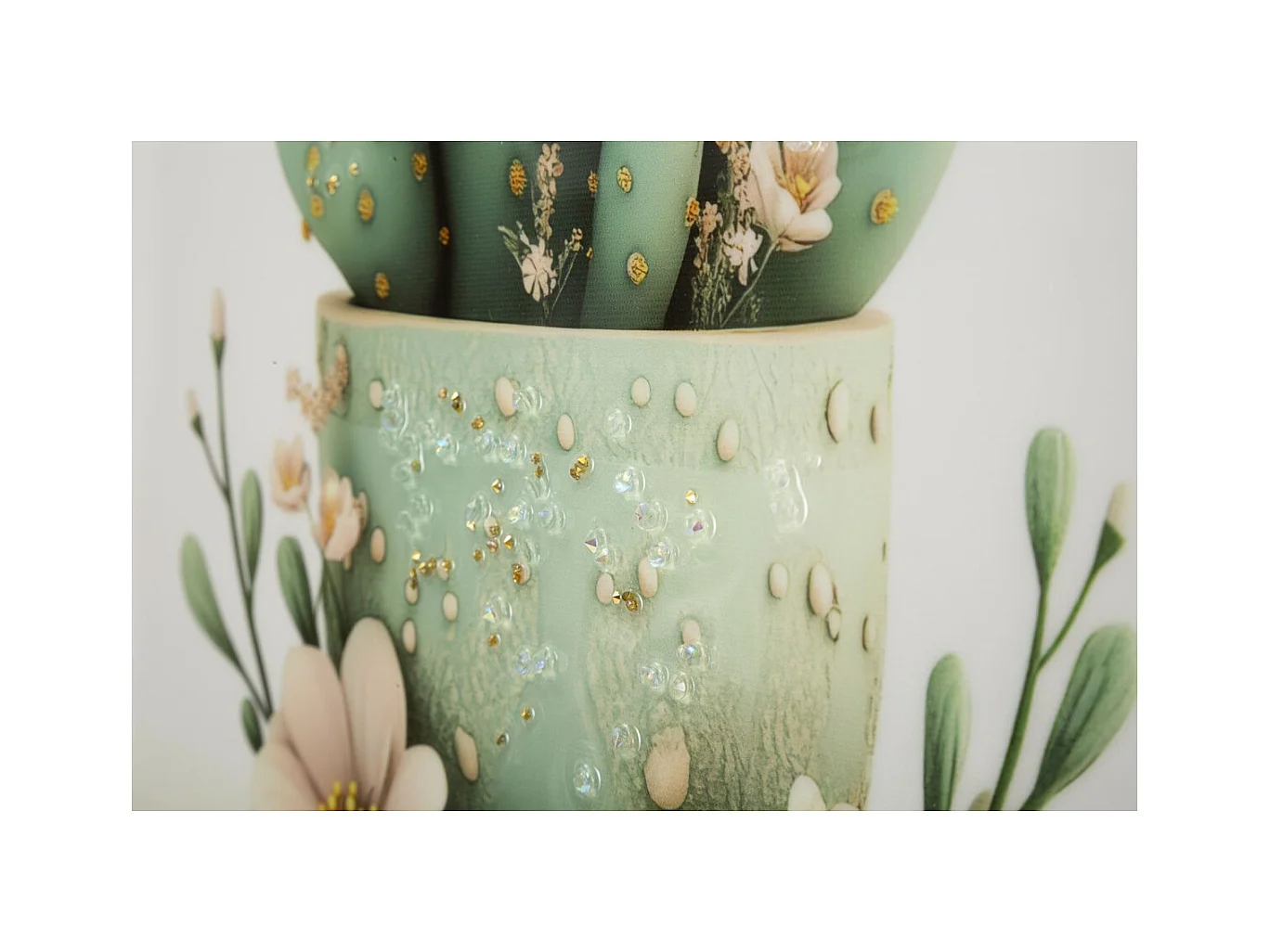 Impression sur Toile avec Cadre Cactus 5, Multicouleur, 40x2,8x40 cm, Seven Design