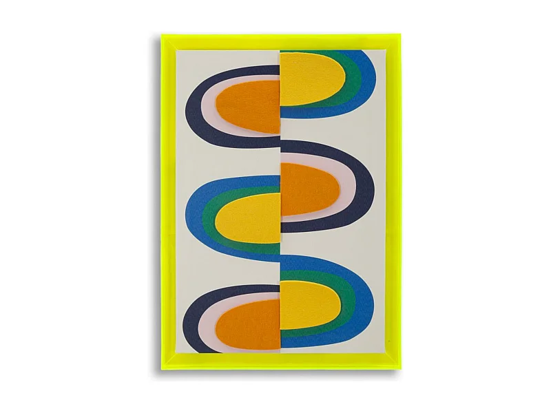 Afdrukken op Canvas met Lijst Psychedelisch 6, Veelkleurig, 50x3,3x70 cm, Epikasa