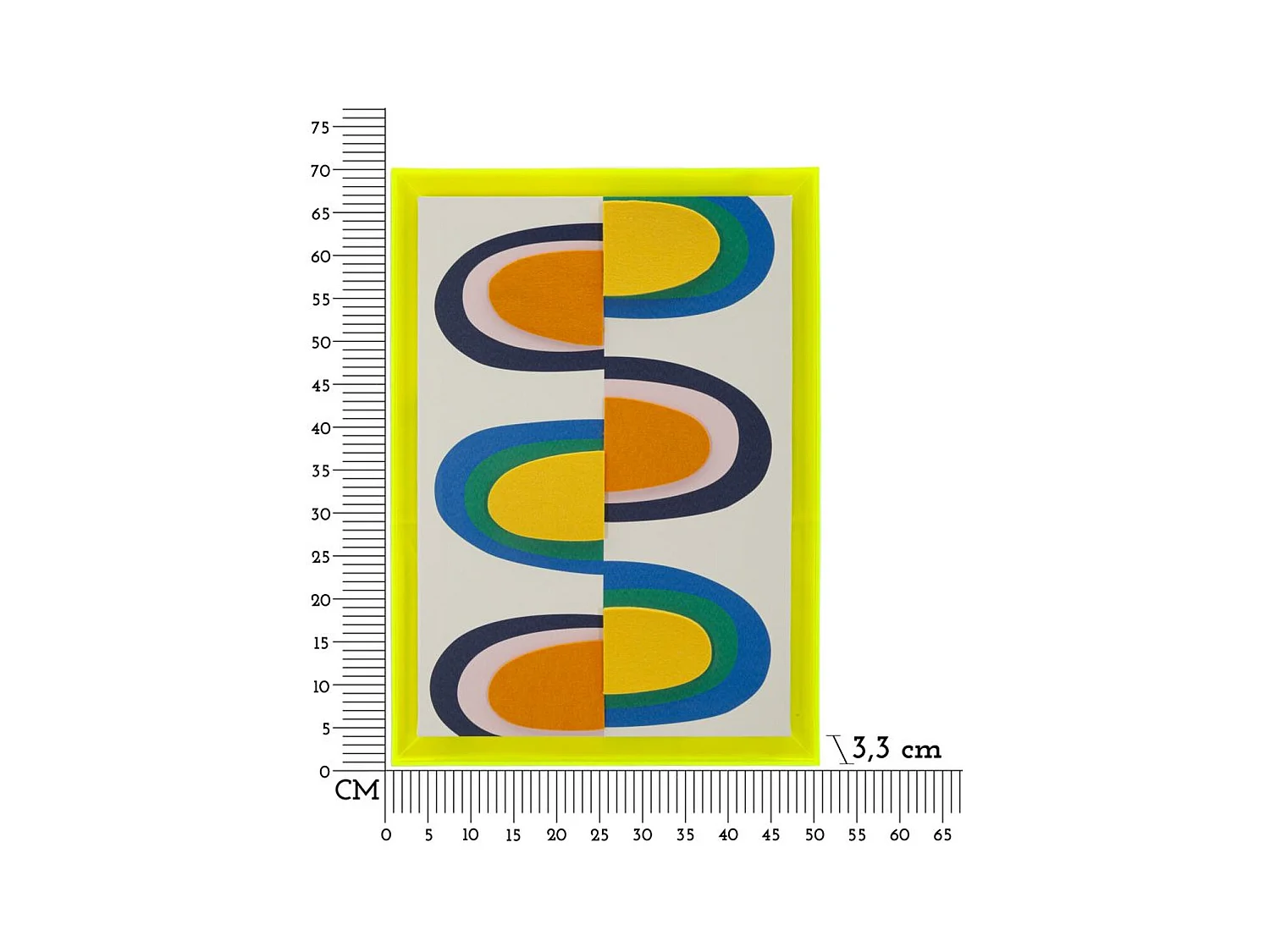 Impression sur Toile avec Cadre Psychédélique 6, Multicouleur, 50x3,3x70 cm, Seven Design