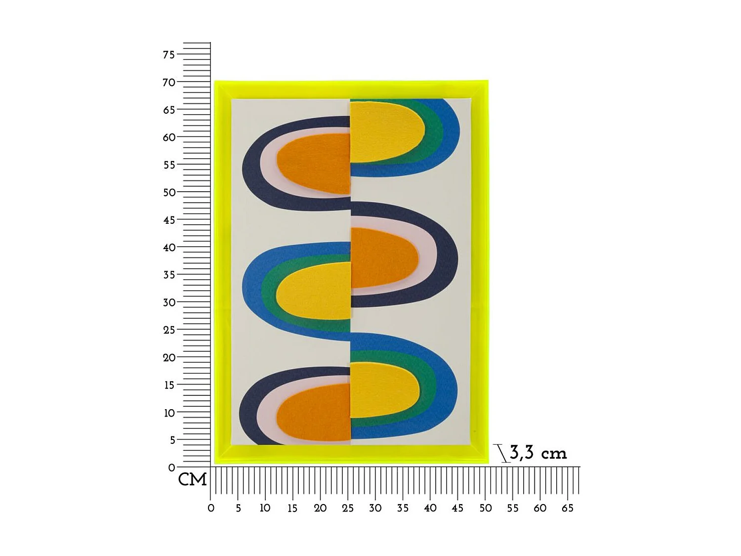 Impression sur Toile avec Cadre Psychédélique 6, Multicouleur, 50x3,3x70 cm, Seven Design