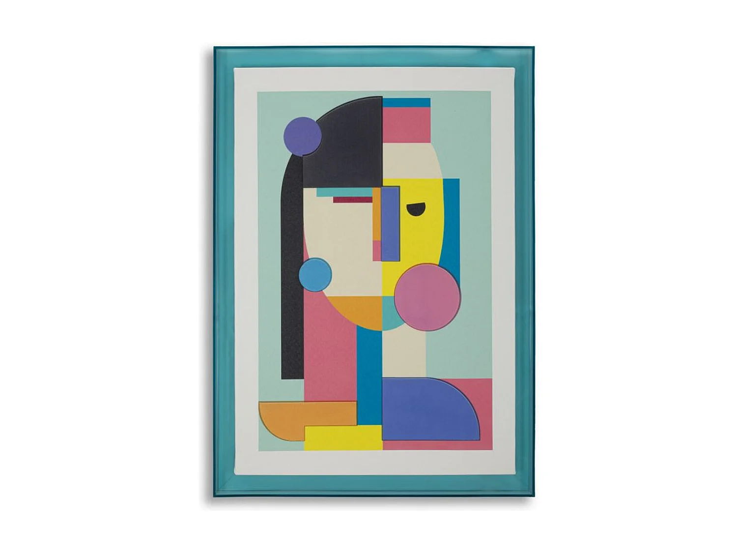 Impression sur Toile avec Cadre Psychédélique 5, Multicouleur, 50x3,3x70 cm, Seven Design