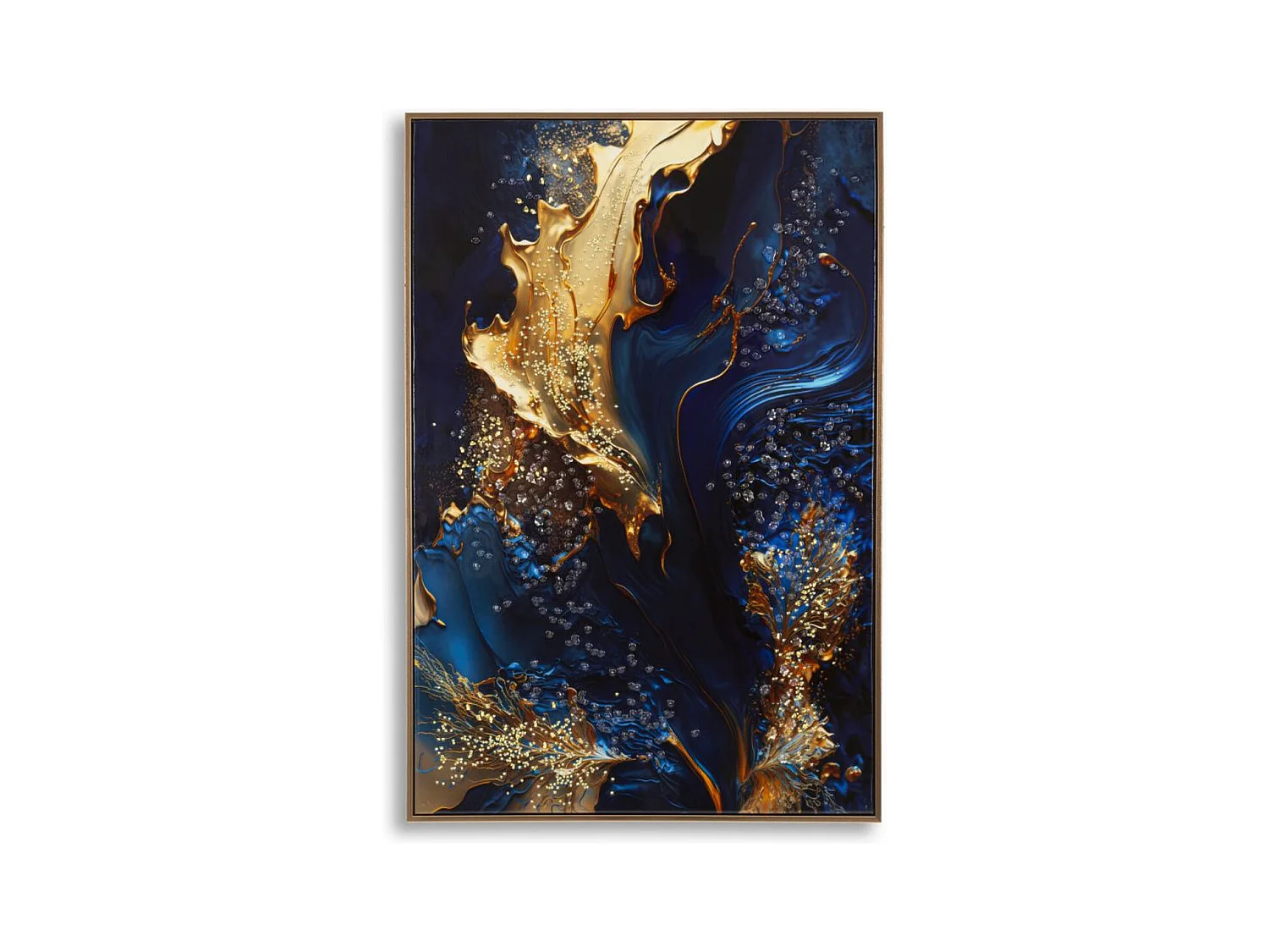 Stampa su Tela con Cornice Marmo, Multicolore, 60x4x90 cm, Epikasa