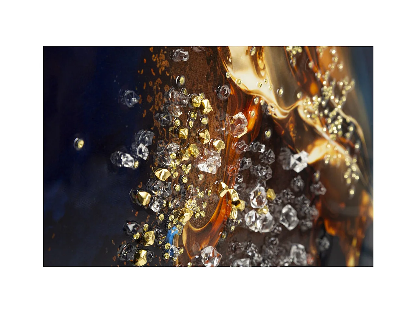 Stampa su Tela con Cornice Marmo, Multicolore, 60x4x90 cm, Epikasa