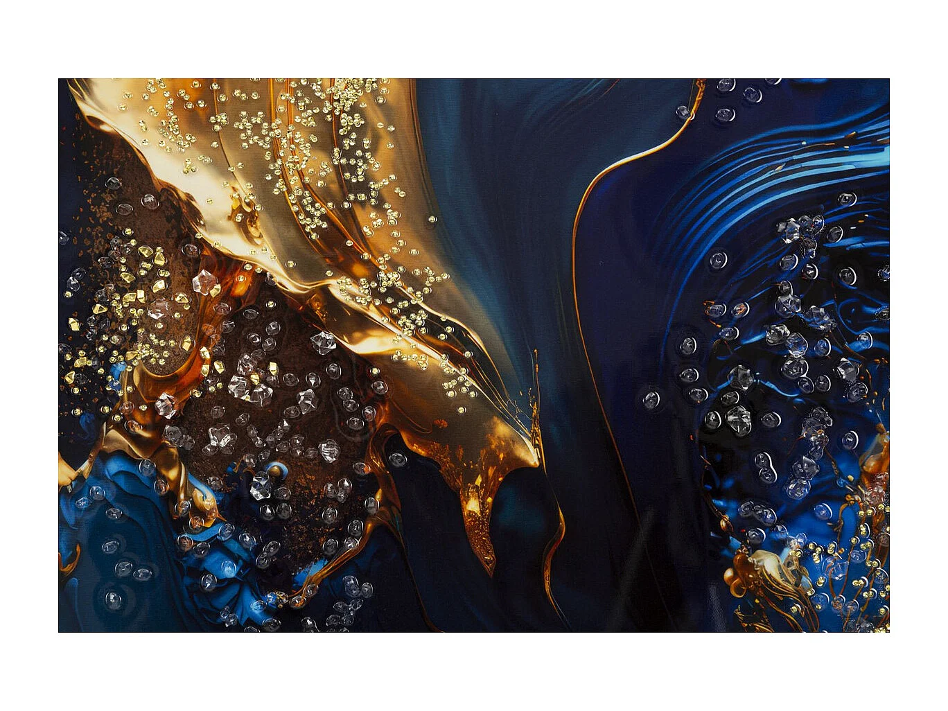 Impresión sobre Lienzo con Marco Mármol, Multicolor, 60x4x90 cm, Seven Design