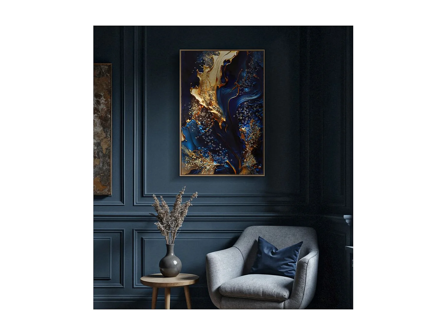 Impresión sobre Lienzo con Marco Mármol, Multicolor, 60x4x90 cm, Seven Design