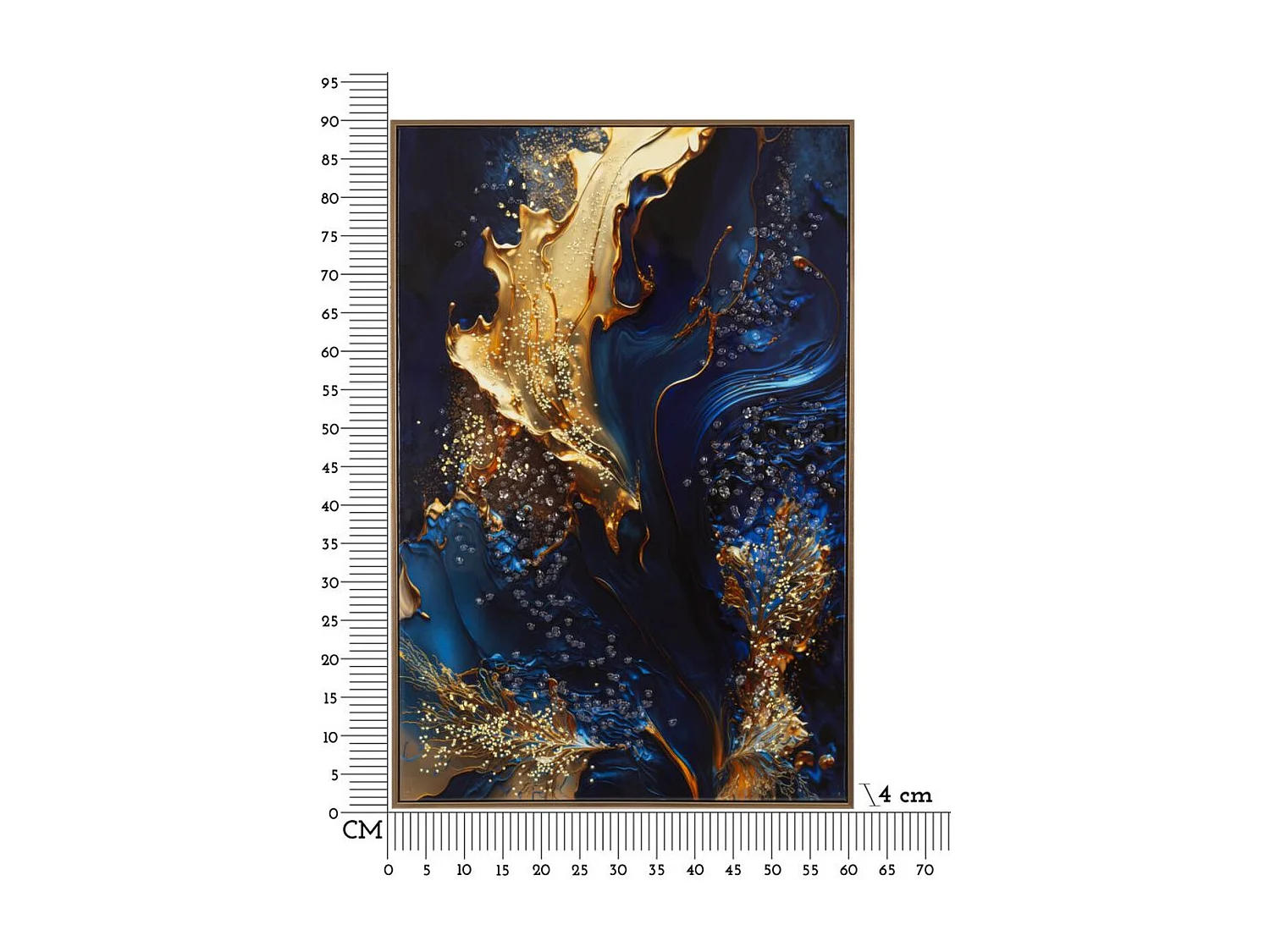 Impresión sobre Lienzo con Marco Mármol, Multicolor, 60x4x90 cm, Seven Design