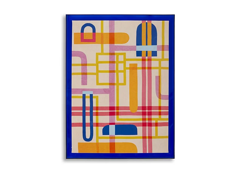 Impression sur Toile avec Cadre Psychédélique 3, Multicouleur, 60x3,3x80 cm, Epikasa