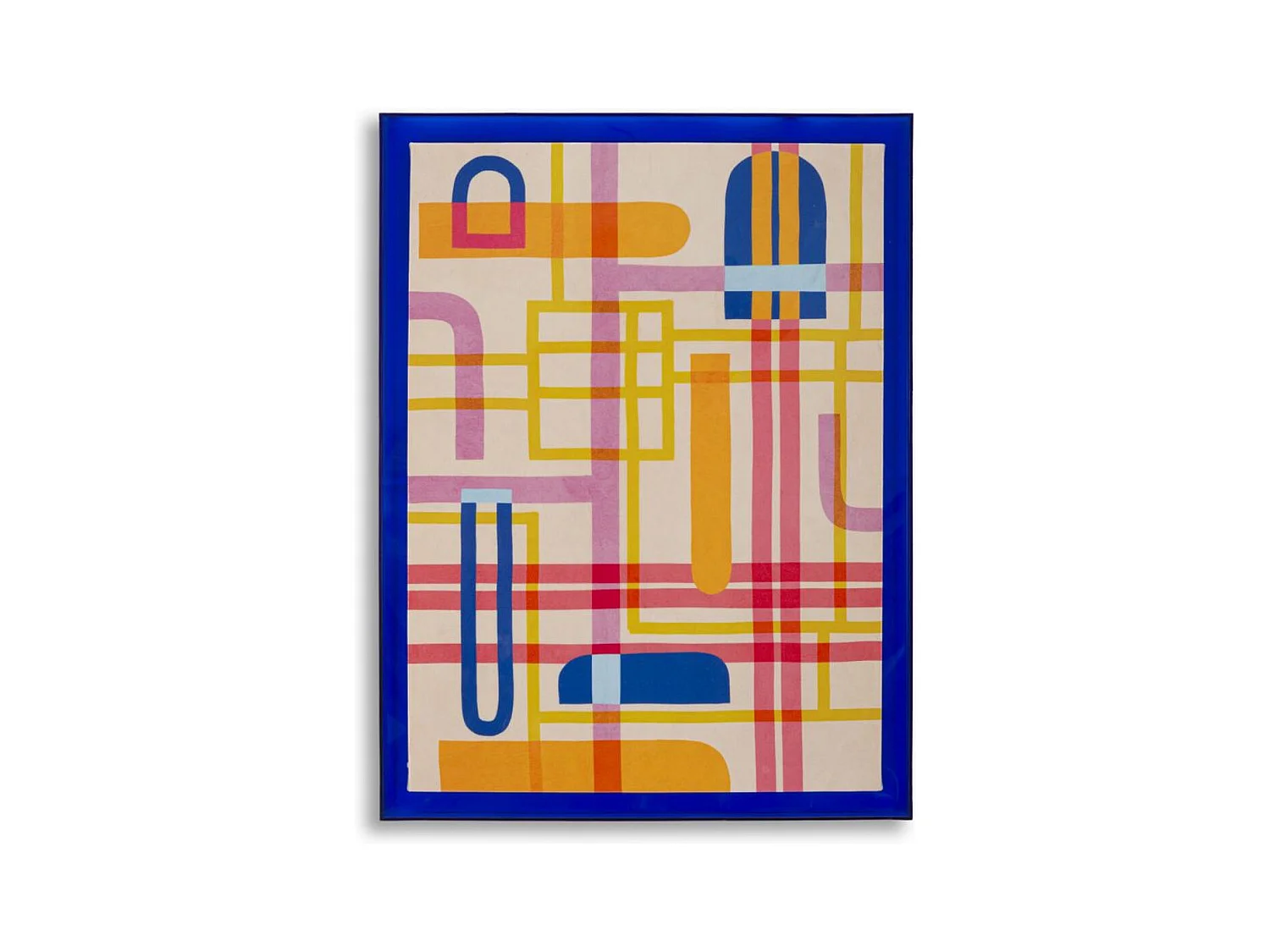 Impression sur Toile avec Cadre Psychédélique 3, Multicouleur, 60x3,3x80 cm, Seven Design