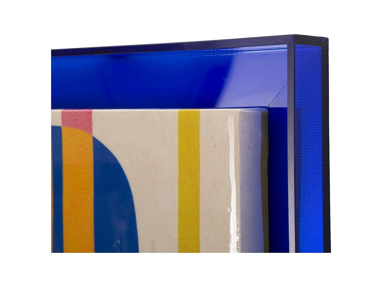 Impression sur Toile avec Cadre Psychédélique 3, Multicouleur, 60x3,3x80 cm, Seven Design