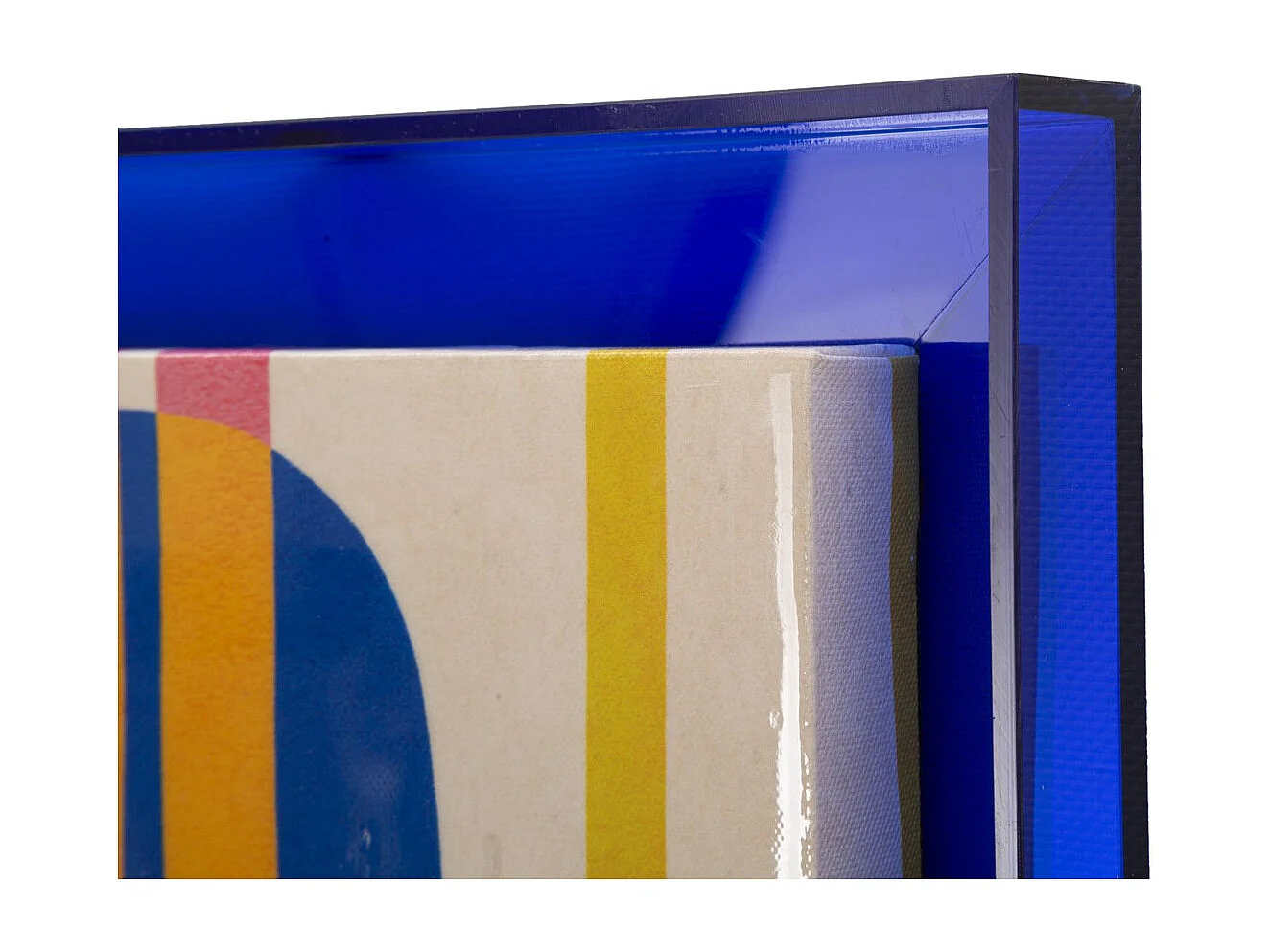 Impression sur Toile avec Cadre Psychédélique 3, Multicouleur, 60x3,3x80 cm, Seven Design