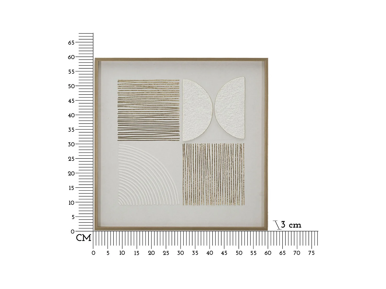 Afdrukken op Canvas met Lijst MF788, Veelkleurig, 60x3x60 cm, Seven Design