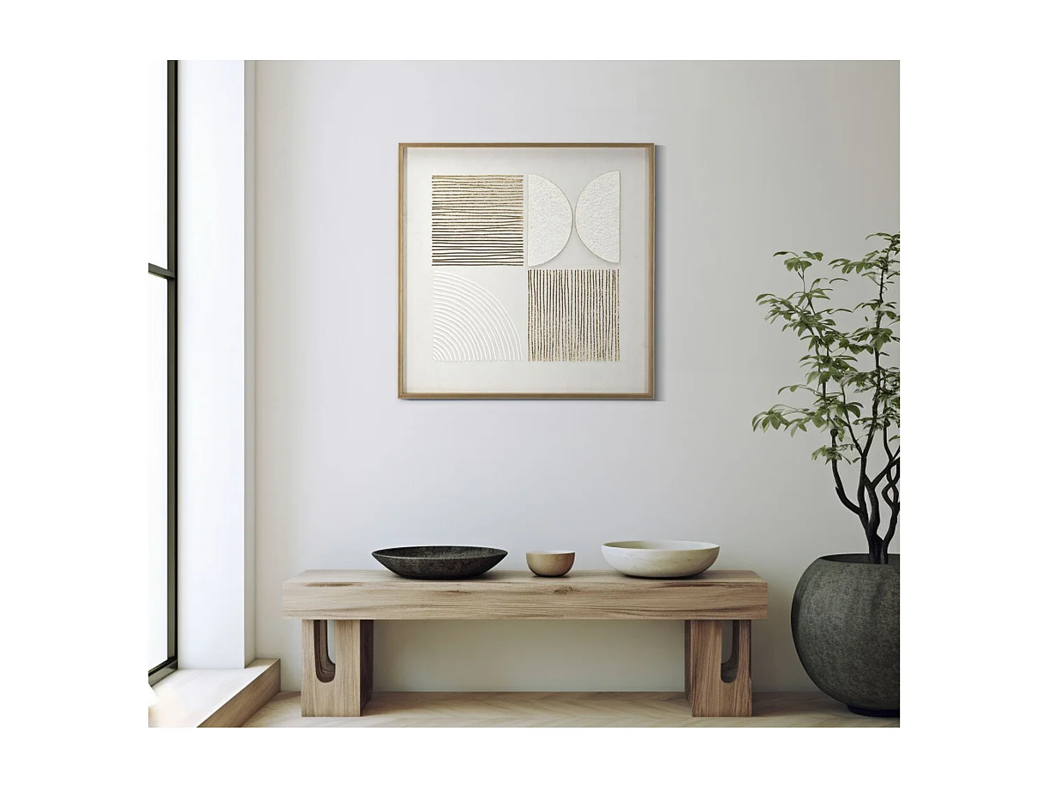 Impression sur Toile avec Cadre MF788, Multicouleur, 60x3x60 cm, Seven Design