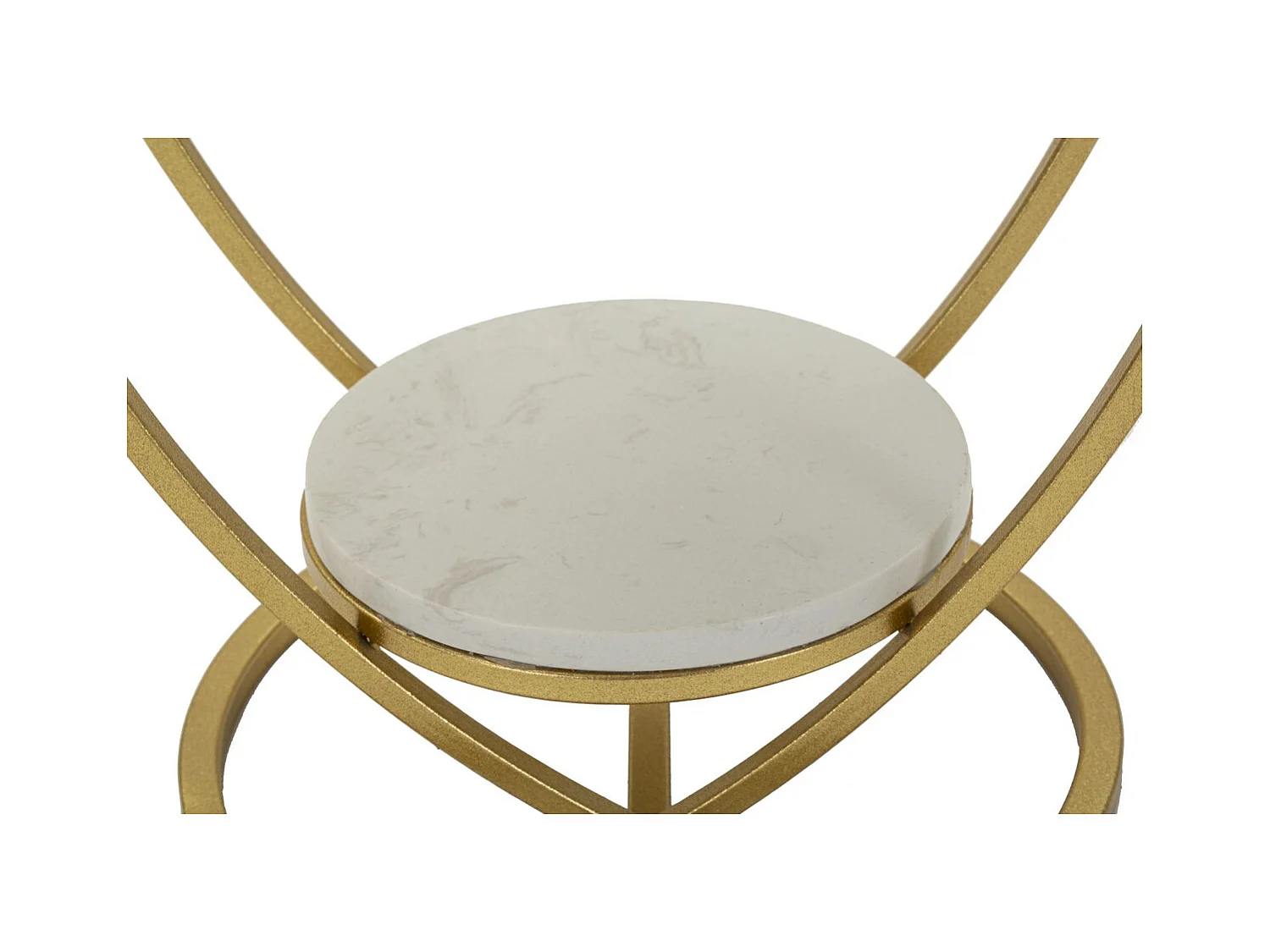 Table d'Appoint Cœur, Or, 40x40x45,5 cm, Seven Design