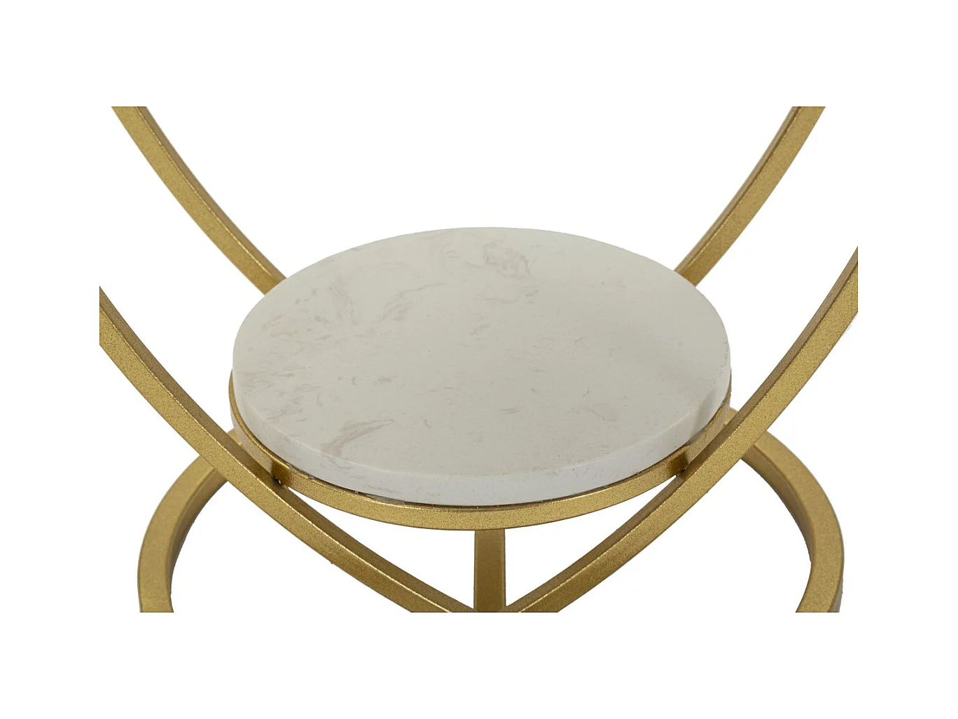 Table d'Appoint Cœur, Or, 40x40x45,5 cm, Seven Design