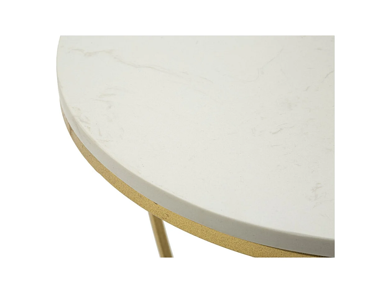 Table d'Appoint Cœur, Or, 40x40x45,5 cm, Seven Design