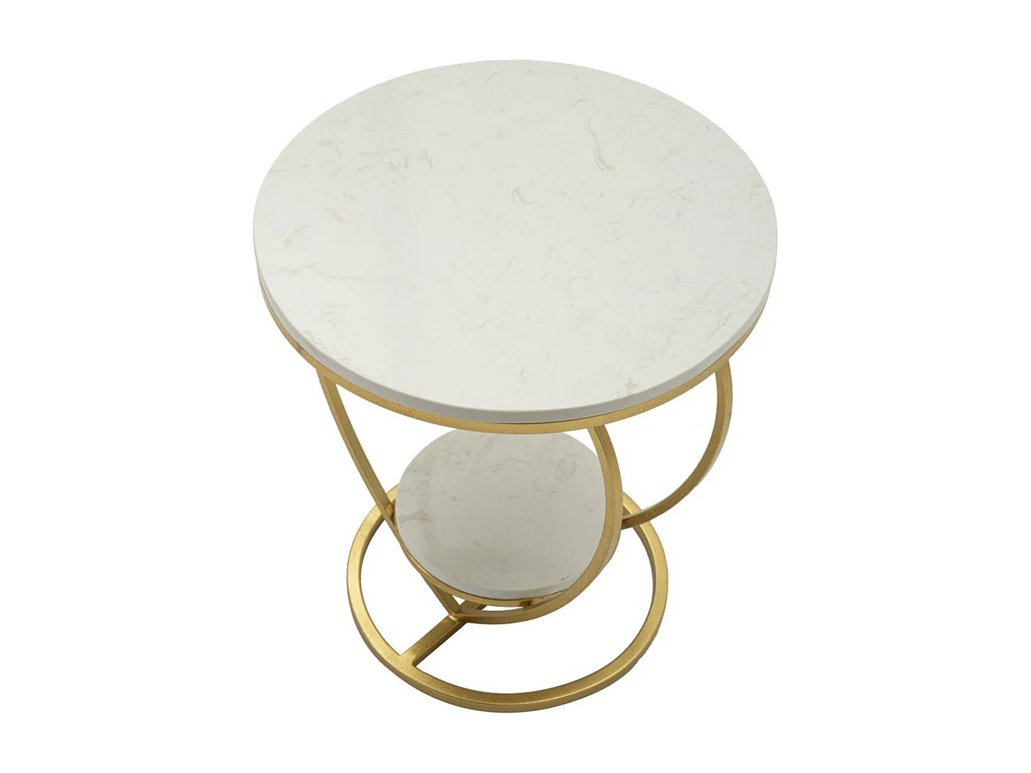 Mesa de Centro Corazón, Oro, 40x40x45,5 cm, Seven Design