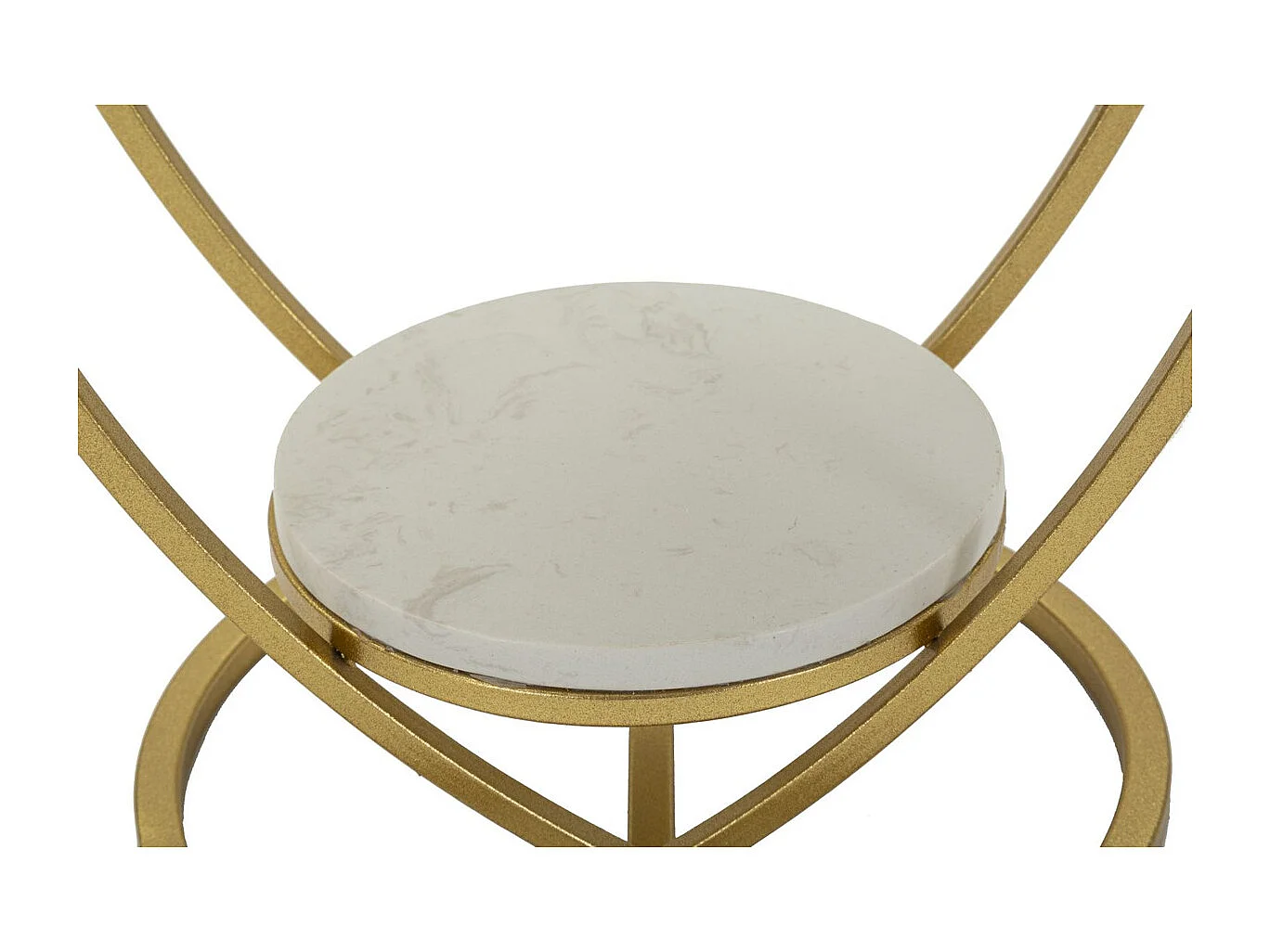 Mesa de Centro Corazón, Oro, 40x40x45,5 cm, Seven Design