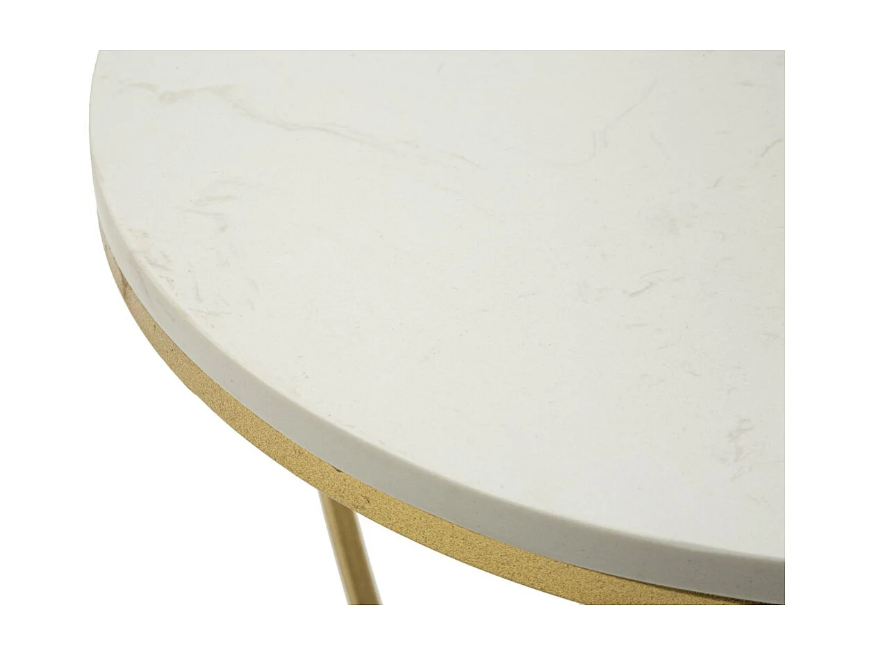 Mesa de Centro Corazón, Oro, 40x40x45,5 cm, Seven Design